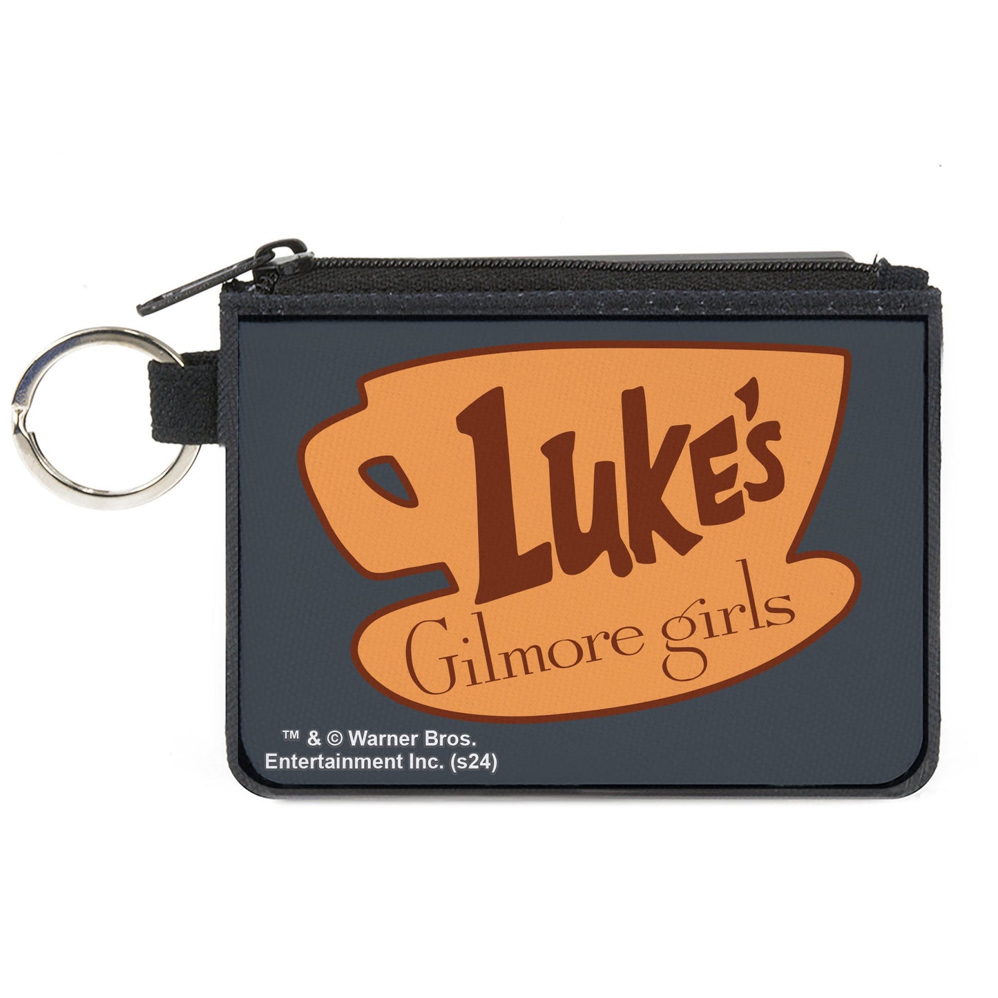 Gilmore Girls Luke's Diner Coffee Cup Canvas Zipper Wallet in Gray and Brown