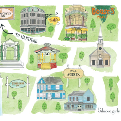 Gilmore Girls Stars Hollow Map Poster