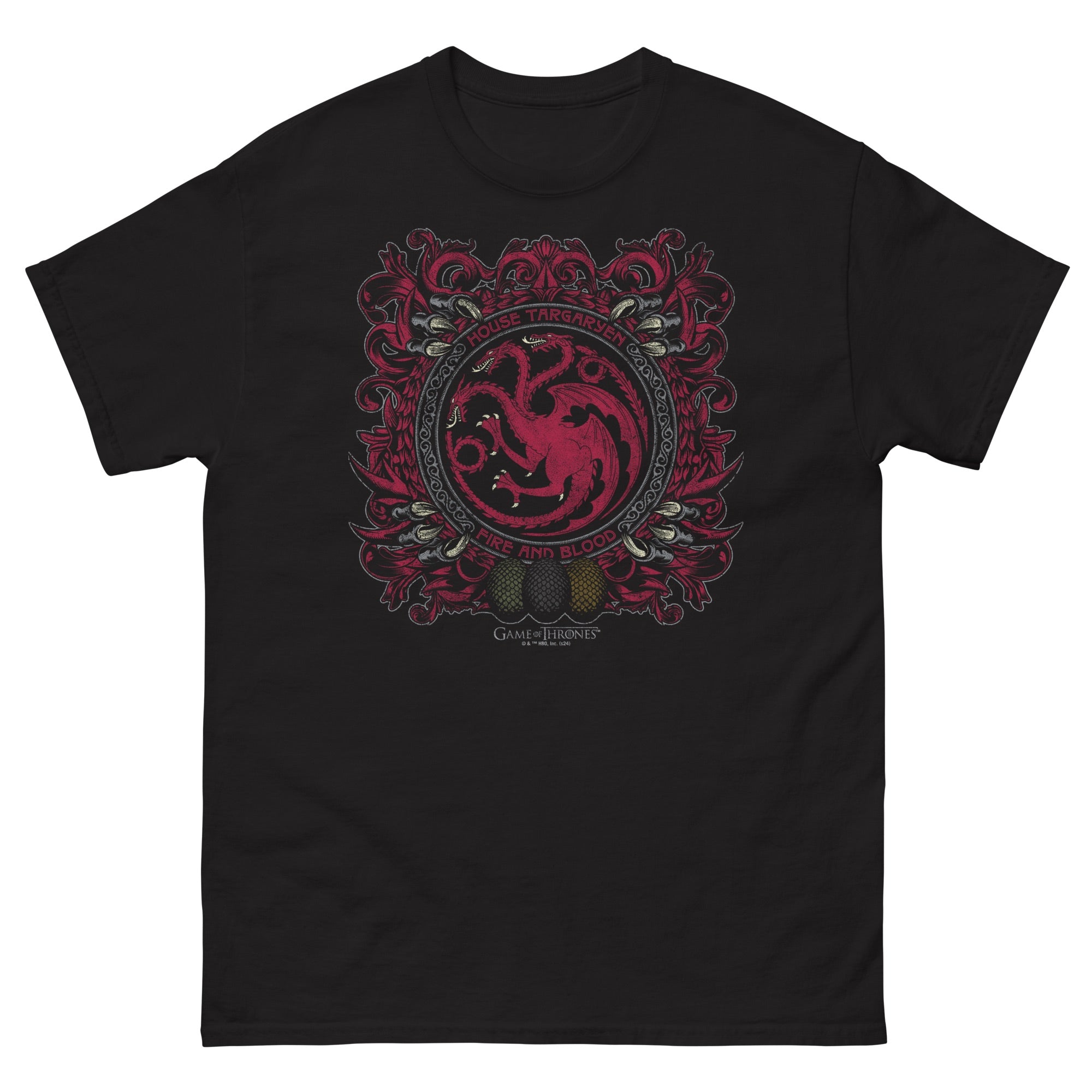 Game of Thrones House Targaryen Sigil T-shirt Black / L