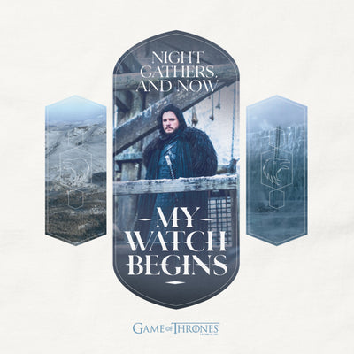 Game of Thrones Jon Snow My Watch Begins T-shirt