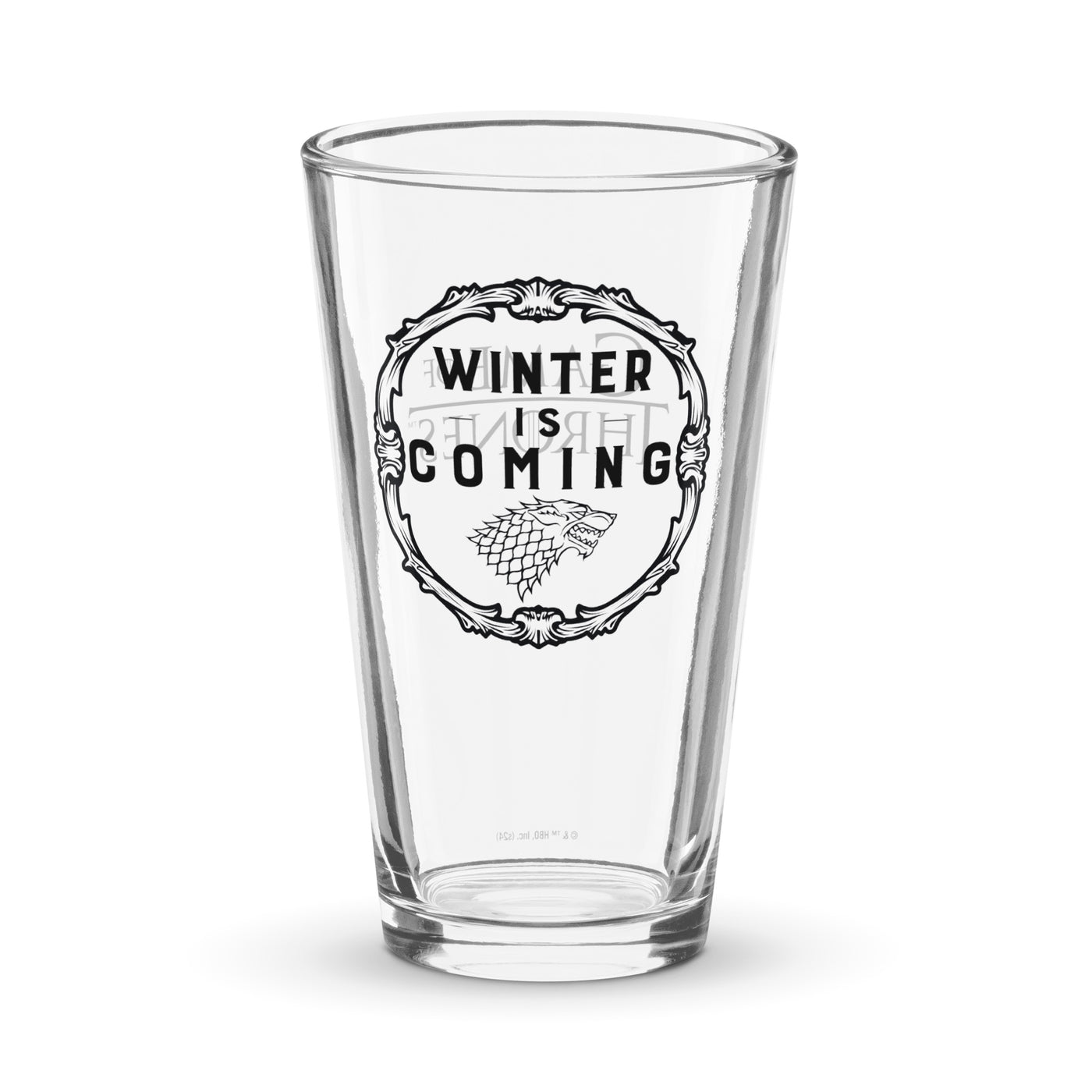 Game of Thrones Winter is Coming 16oz Pint Glass