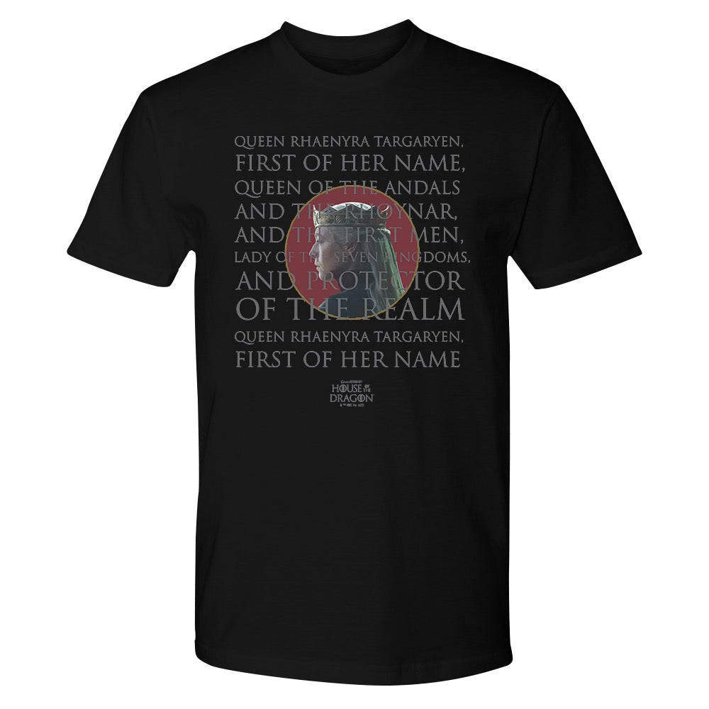 House of the Dragon Episode 10 Queen Rhaenyra Adult Short Sleeve T-Shirt