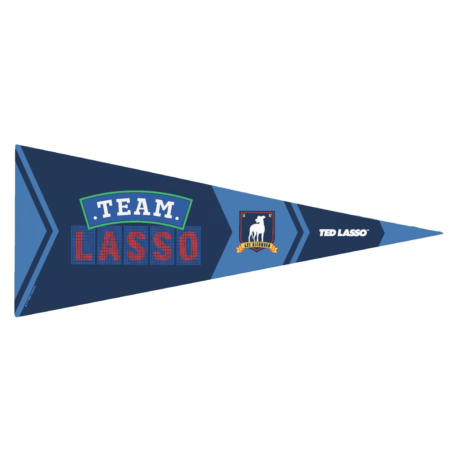 Ted Lasso Team Lasso Pennant Flag White