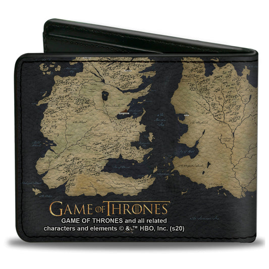 Open Game of Thrones wallet showing interior card slots and ID window