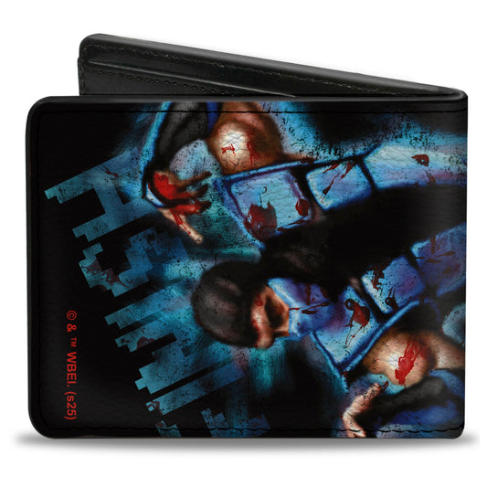 Open view of the Mortal Kombat Bi-Fold Wallet showing internal card slots and ID window