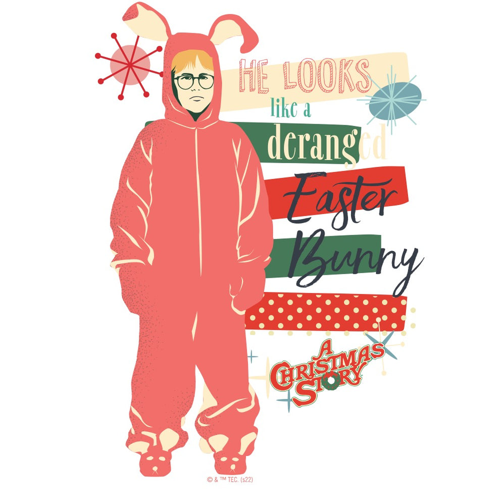 A Christmas Story Deranged Easter Bunny Unisex 3/4 Sleeve Raglan Shirt