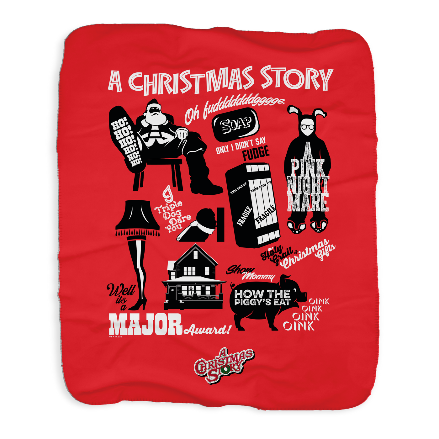 A Christmas Story Mashup Sherpa Blanket