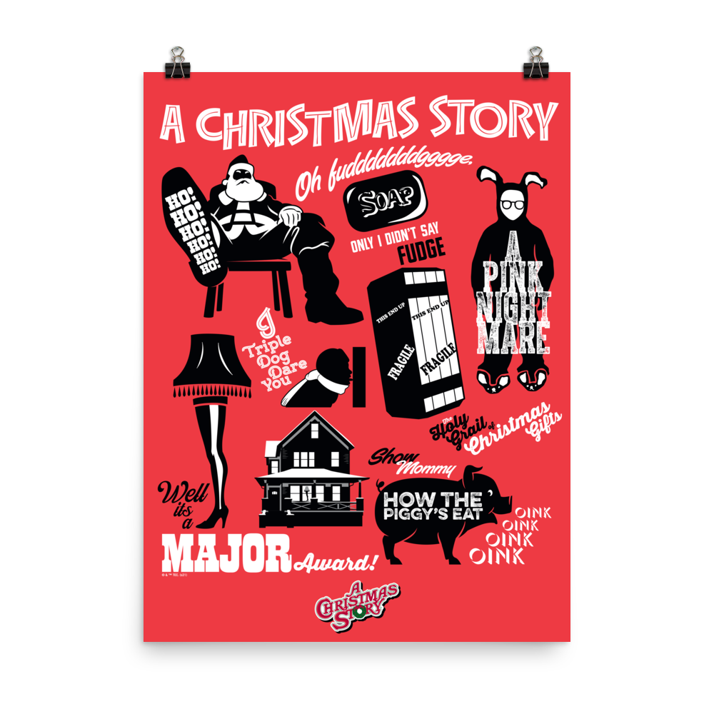 A Christmas Story Mashup Premium Poster