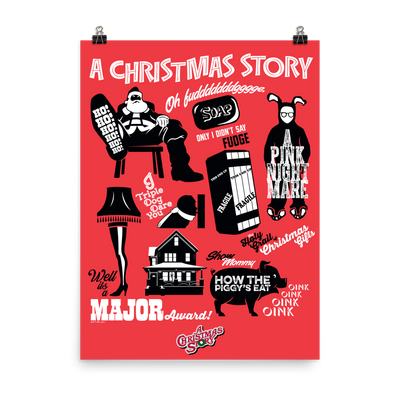 A Christmas Story Mashup Premium Poster