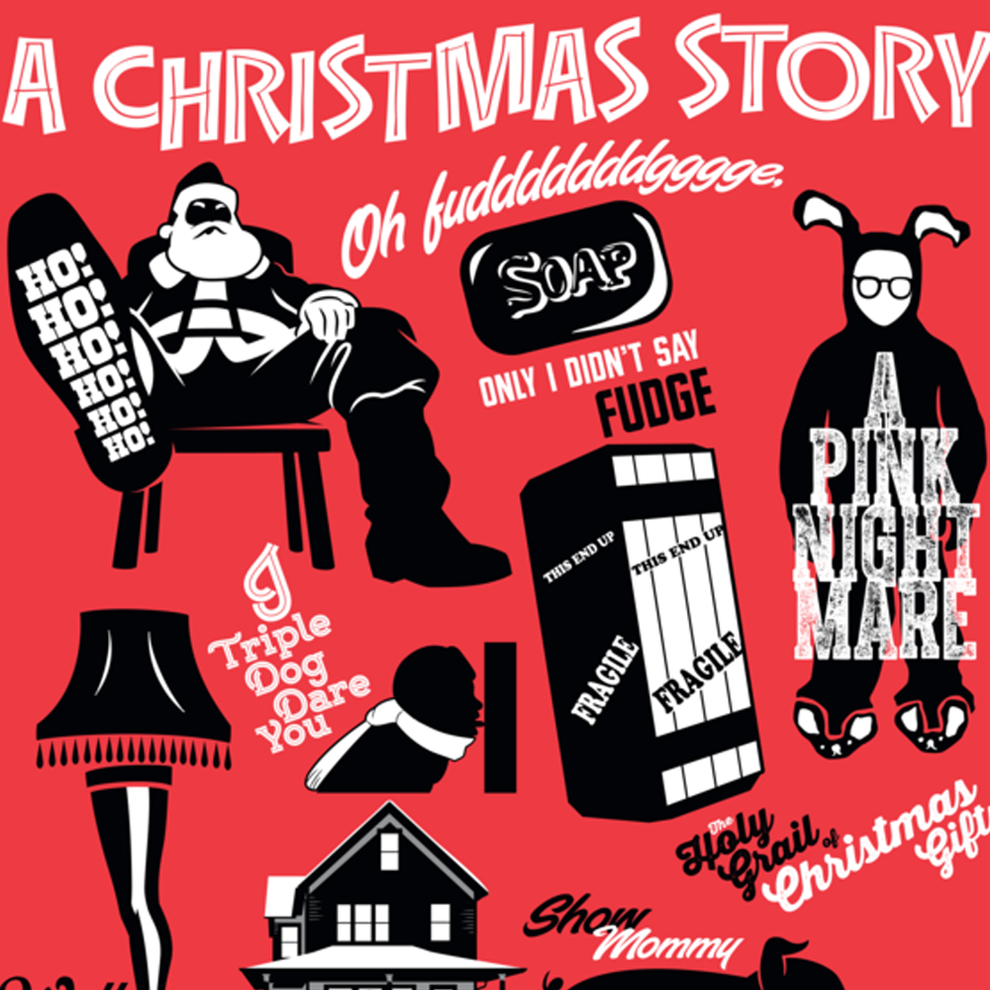 A Christmas Story Mashup Premium Poster