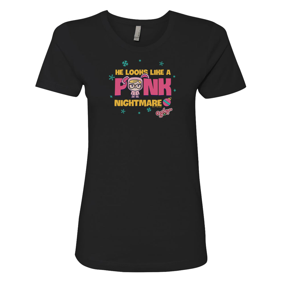 A Christmas Story Pink Nightmare Women's Short Sleeve T-Shirt