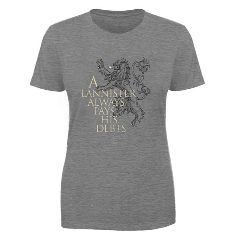 Game of Thrones A Lannister Always Women's Short Sleeve T-Shirt