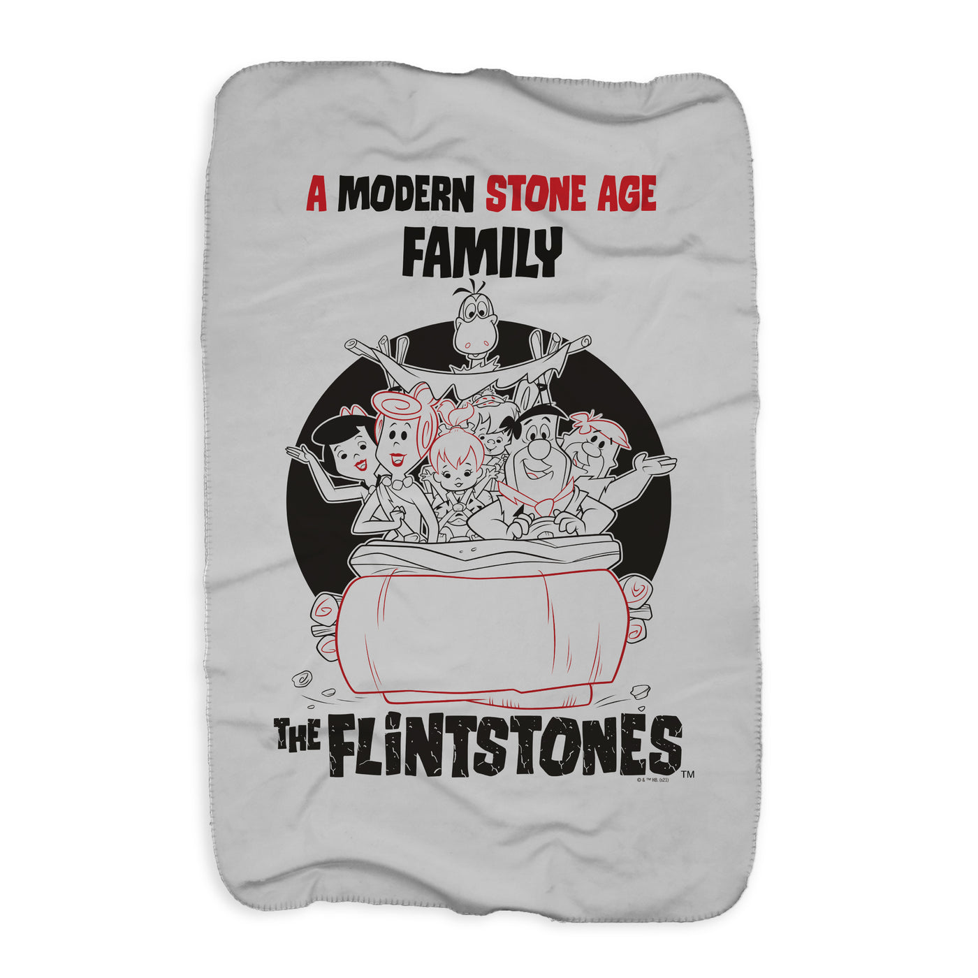 The Flintstones Stone Age Family Sherpa Blanket