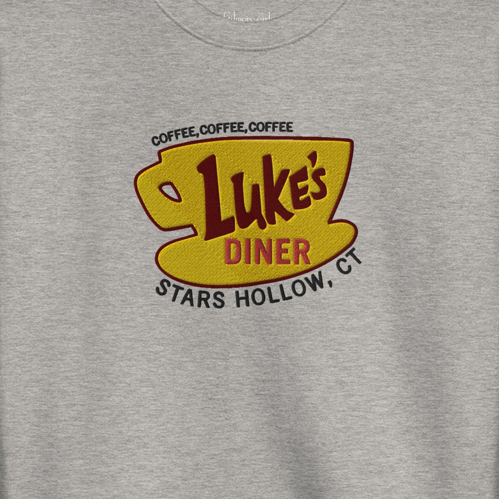 Gilmore Girls Luke’s Diner Embroidered Adult Sweatshirt