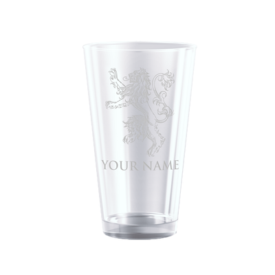 Game of Thrones Lannister Personalized Laser Engraved Pint Glass