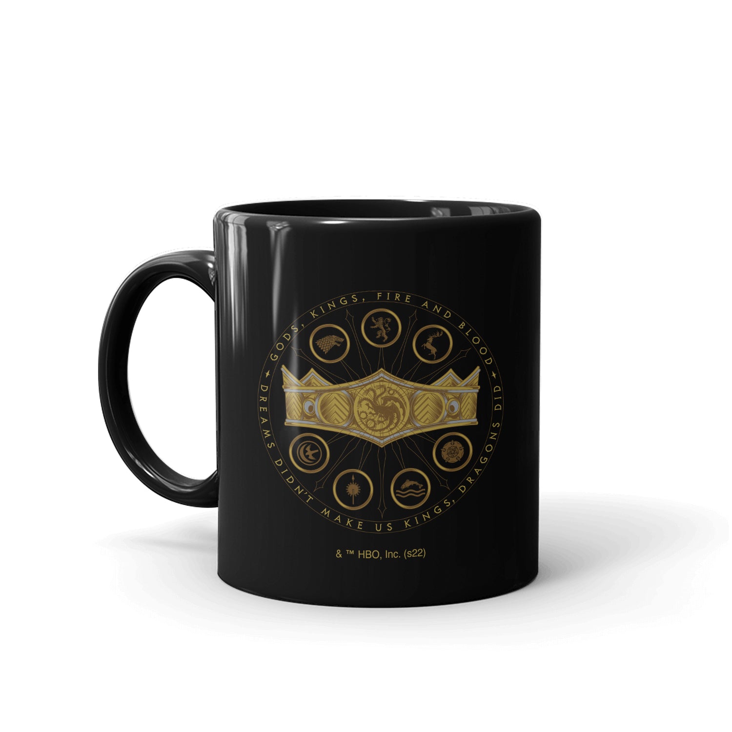 House of the Dragon Crown Personalized Black Mug 11oz