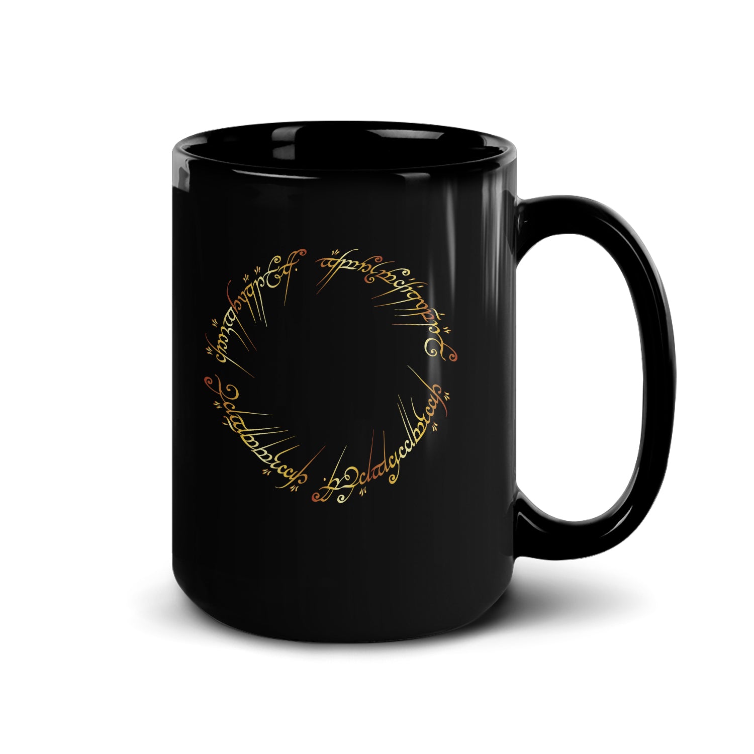  Morphing Mugs Lord of the Rings (One Ring) Ceramic Mug, Black :  Home & Kitchen