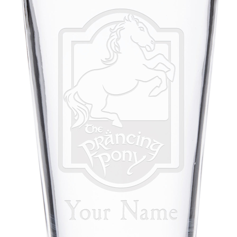 Lord Of The Rings The Prancing Pony Pub Personalized Laser Engraved Pint Glass