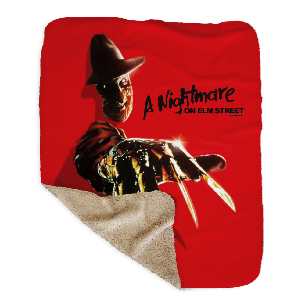A Nightmare On Elm Street Freddy Airbrush Sherpa Blanket