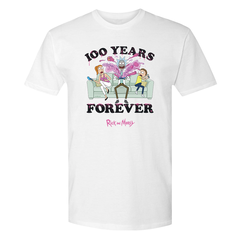 Rick and Morty 100 Years Forever Adult T-Shirt