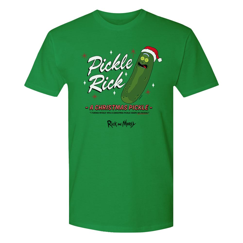 Rick and Morty Christmas Pickle Adult T-Shirt