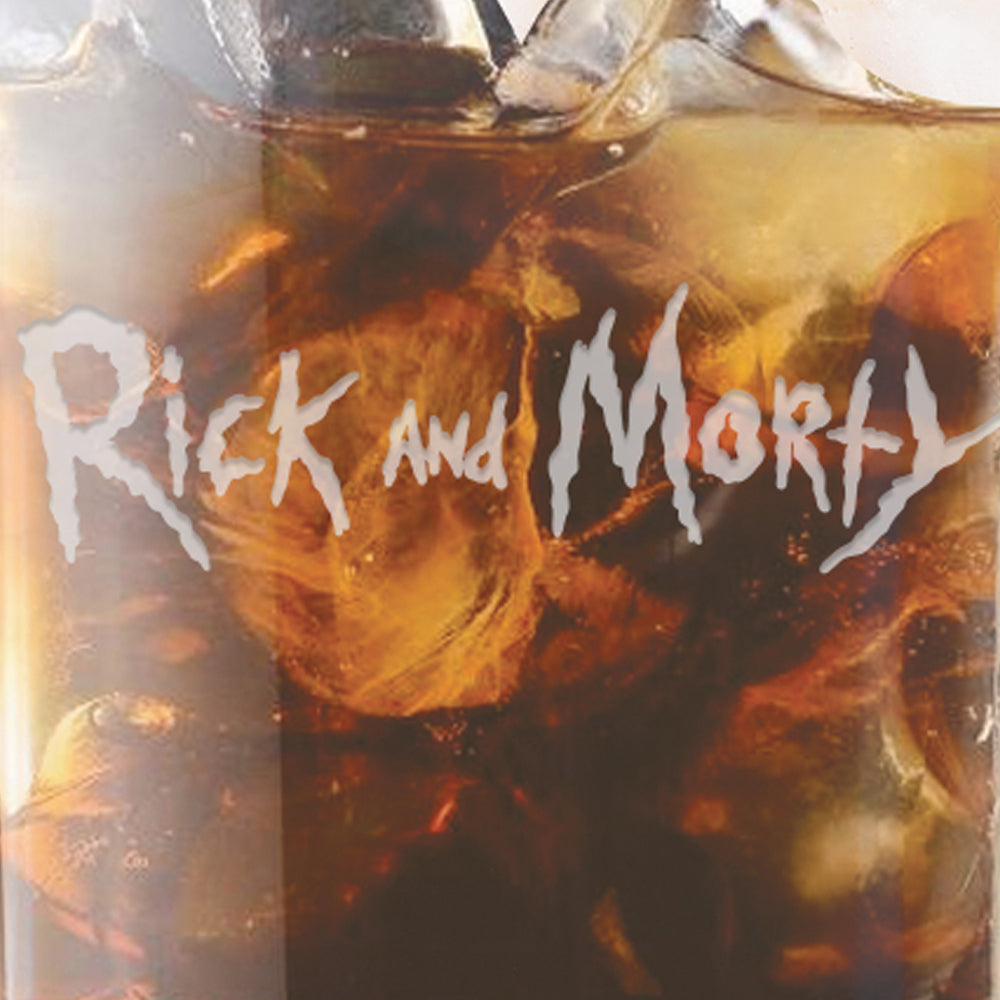 Rick and Morty Logo Laser Engraved Rocks Glass