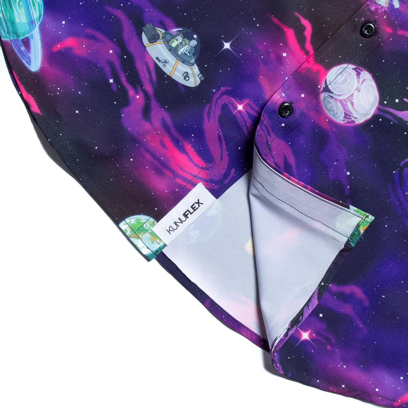 Rick and Morty Space Button Down Shirt