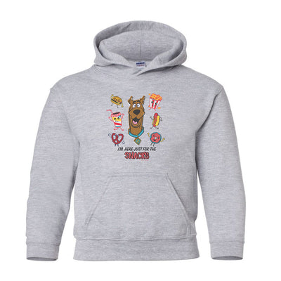 Scooby-Doo I'm Here Just For The Snacks Kids Hooded Sweatshirt