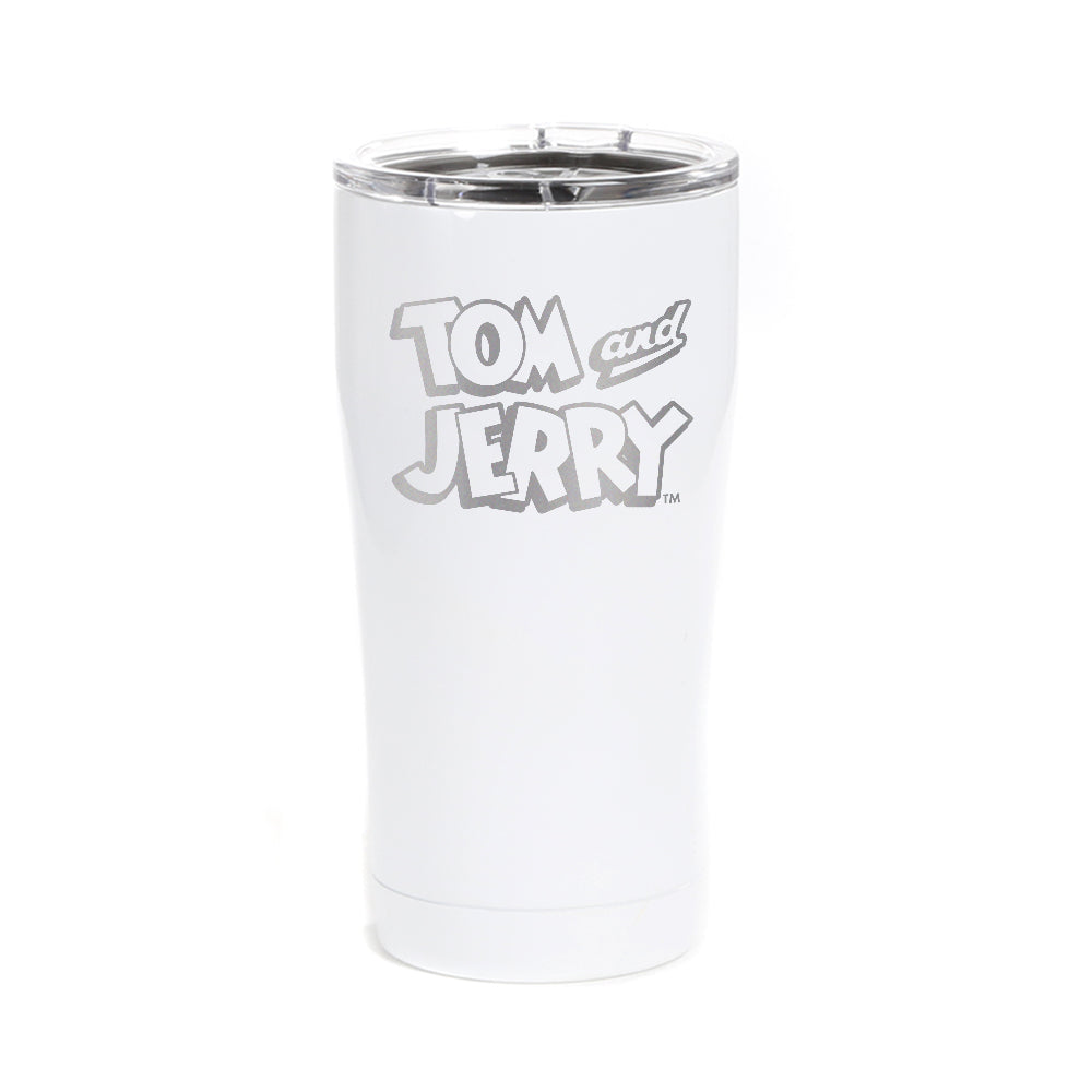 Tom and Jerry BW Logo Laser Engraved SIC Tumbler