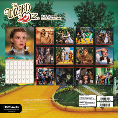 The Wizard of Oz 2025 16-Month Wall Calendar