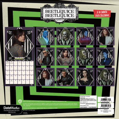 Beetlejuice Beetlejuice 2025 16-Month Wall Calendar