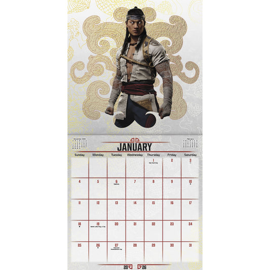 Mortal Kombat 1 2026 Wall Calendar
