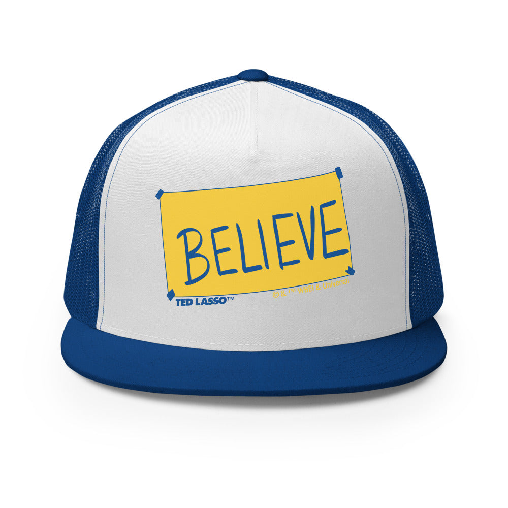 Ted Lasso Believe Trucker Hat Royal/ White/ Royal