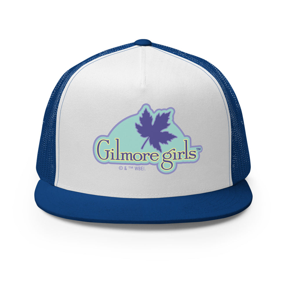 Gilmore Girls Leaf Logo Trucker Hat Royal/ White/ Royal