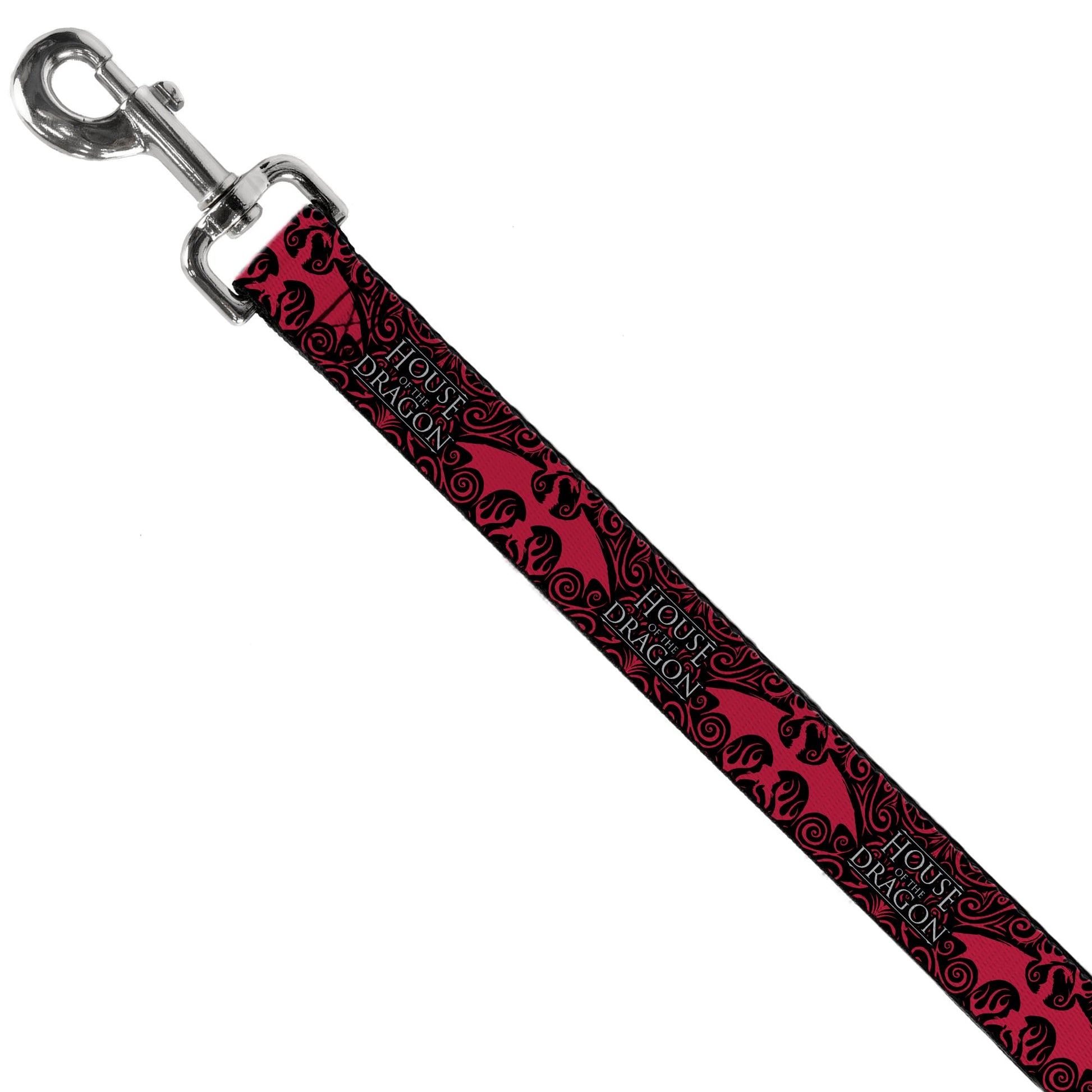 Close-up of the heavy-duty steel swivel clip on the dragon leash