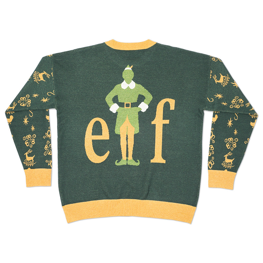 Elf 2024 Cotton-headed Ninny-muggins Knit Holiday Sweater