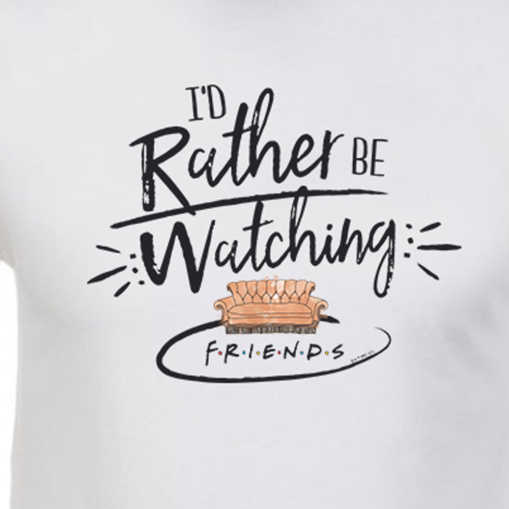 Friends I'd Rather Be Watching Friends Adult Short Sleeve T-Shirt