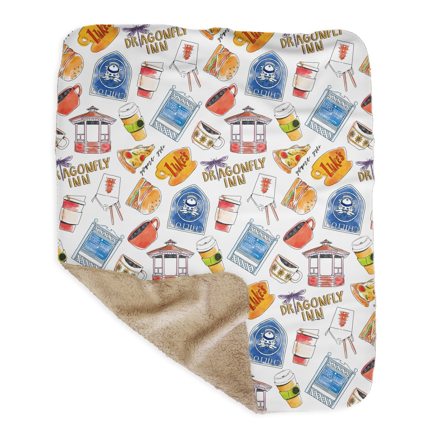 Gilmore Girls Stars Hollow Icons Sherpa Blanket