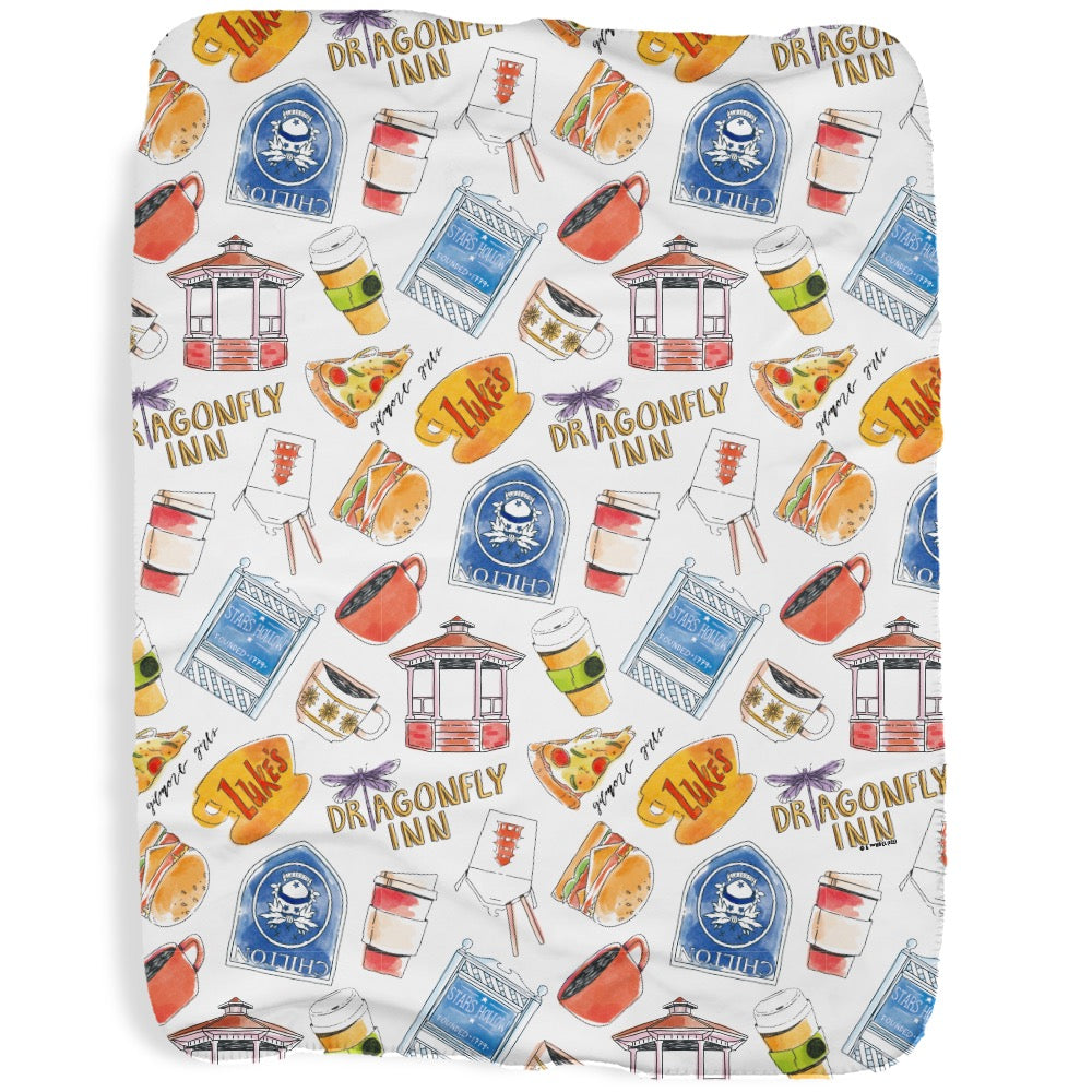 Gilmore Girls Stars Hollow Icons Sherpa Blanket
