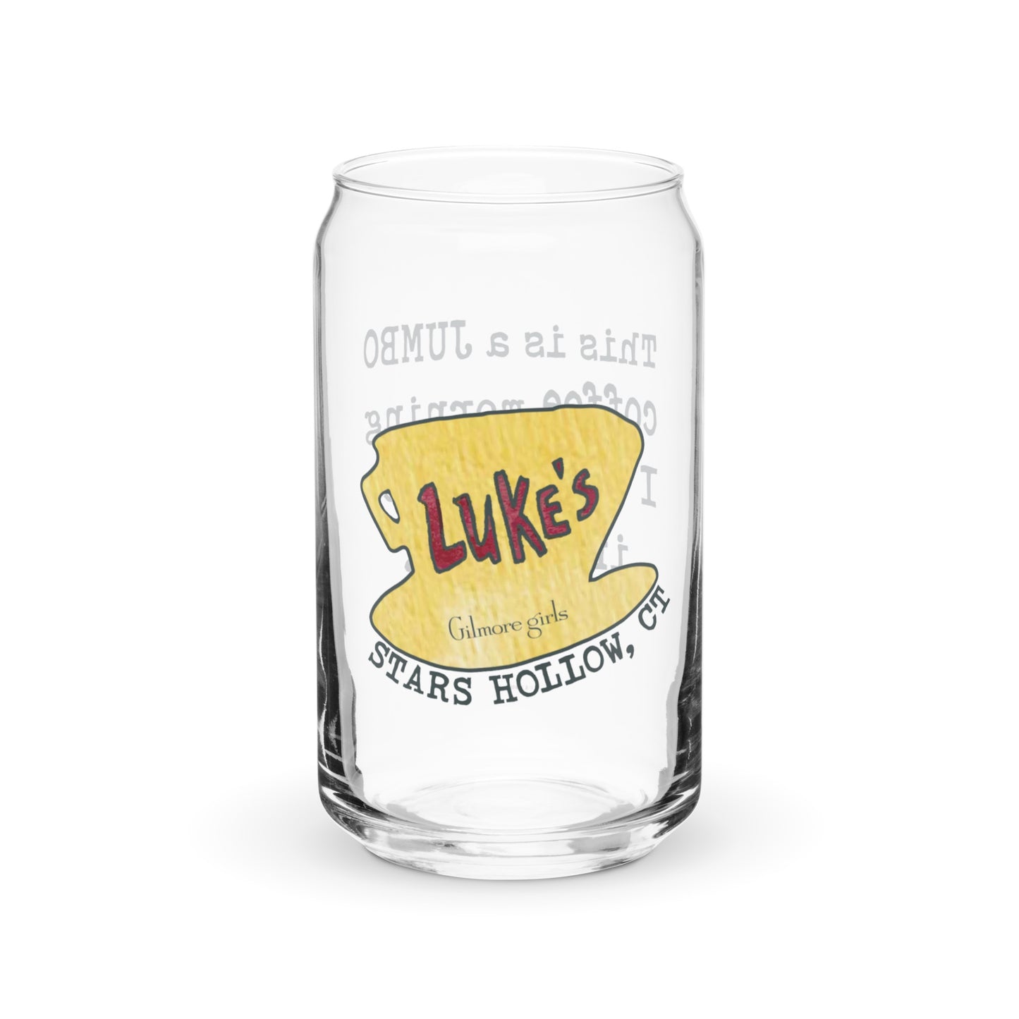 Gilmore Girls Luke's Diner This is a Jumbo Coffee Morning 16 oz. Can Shaped Glass