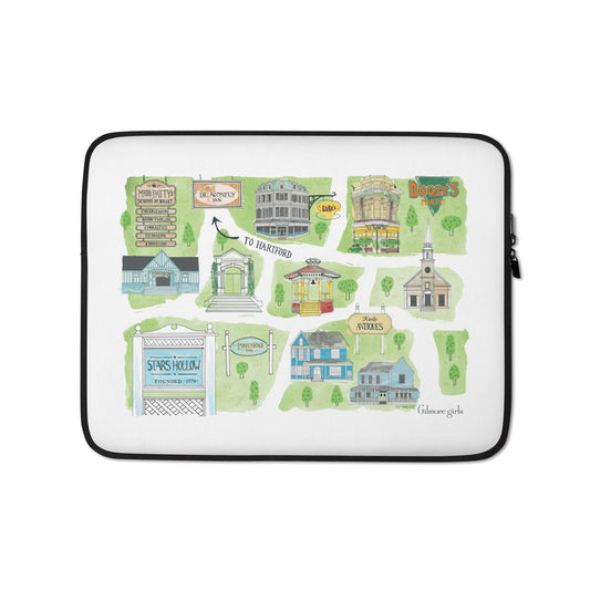 Gilmore Girls Stars Hollow Map Laptop Sleeve