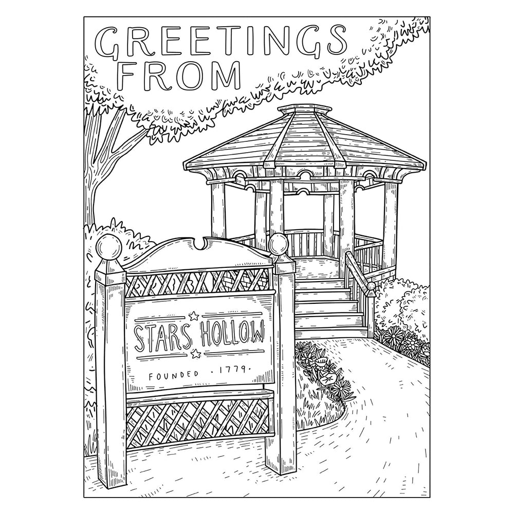 Gilmore Girls: Greetings from Stars Hollow : An Official Postcard Coloring Book