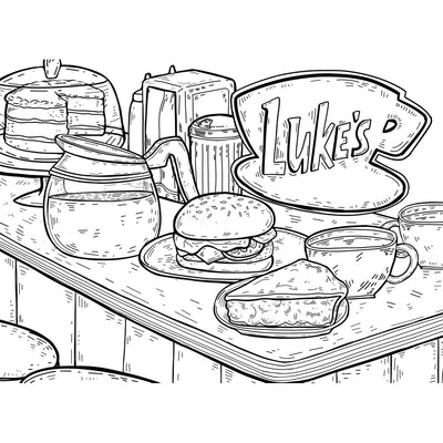 Gilmore Girls: Greetings from Stars Hollow : An Official Postcard Coloring Book