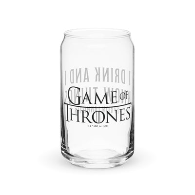 Game of Thrones I Drink and I Know Things 16 oz. Can Shaped Glass