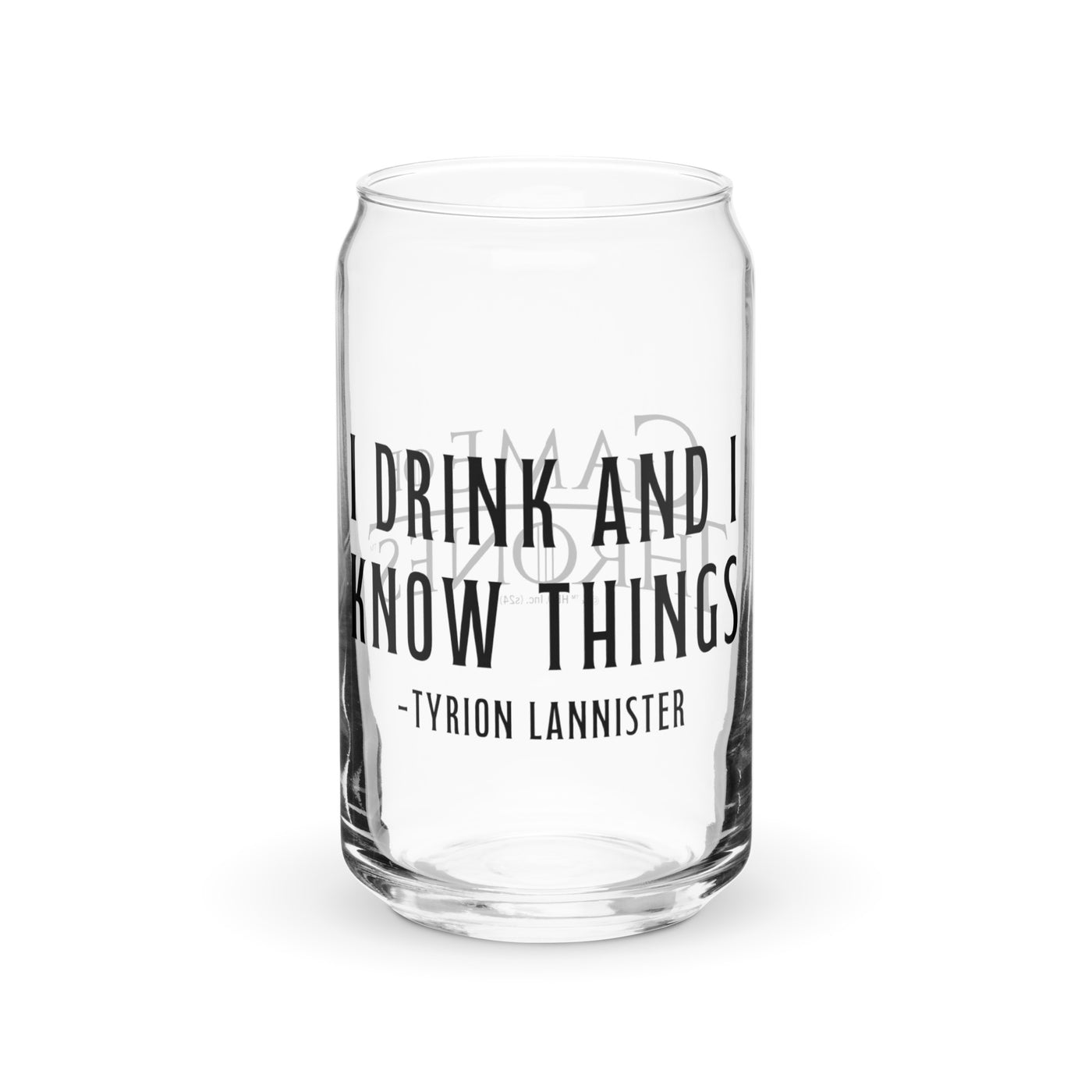 Game of Thrones I Drink and I Know Things 16 oz. Can Shaped Glass