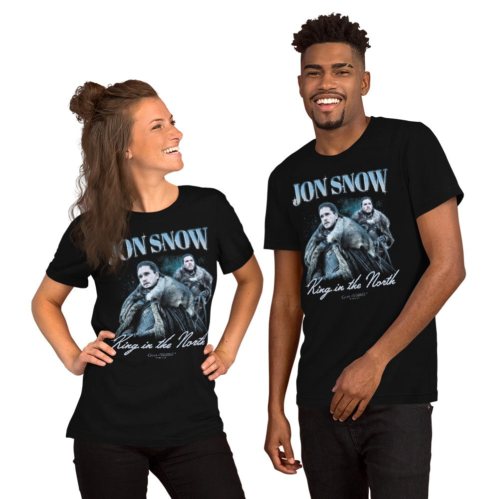 T-Shirt Uomo Fruit Of The Loom - Jon Snow Is My King - Ispirata A Game Of Thrones - Trono Di Spade - Taglie Uniche