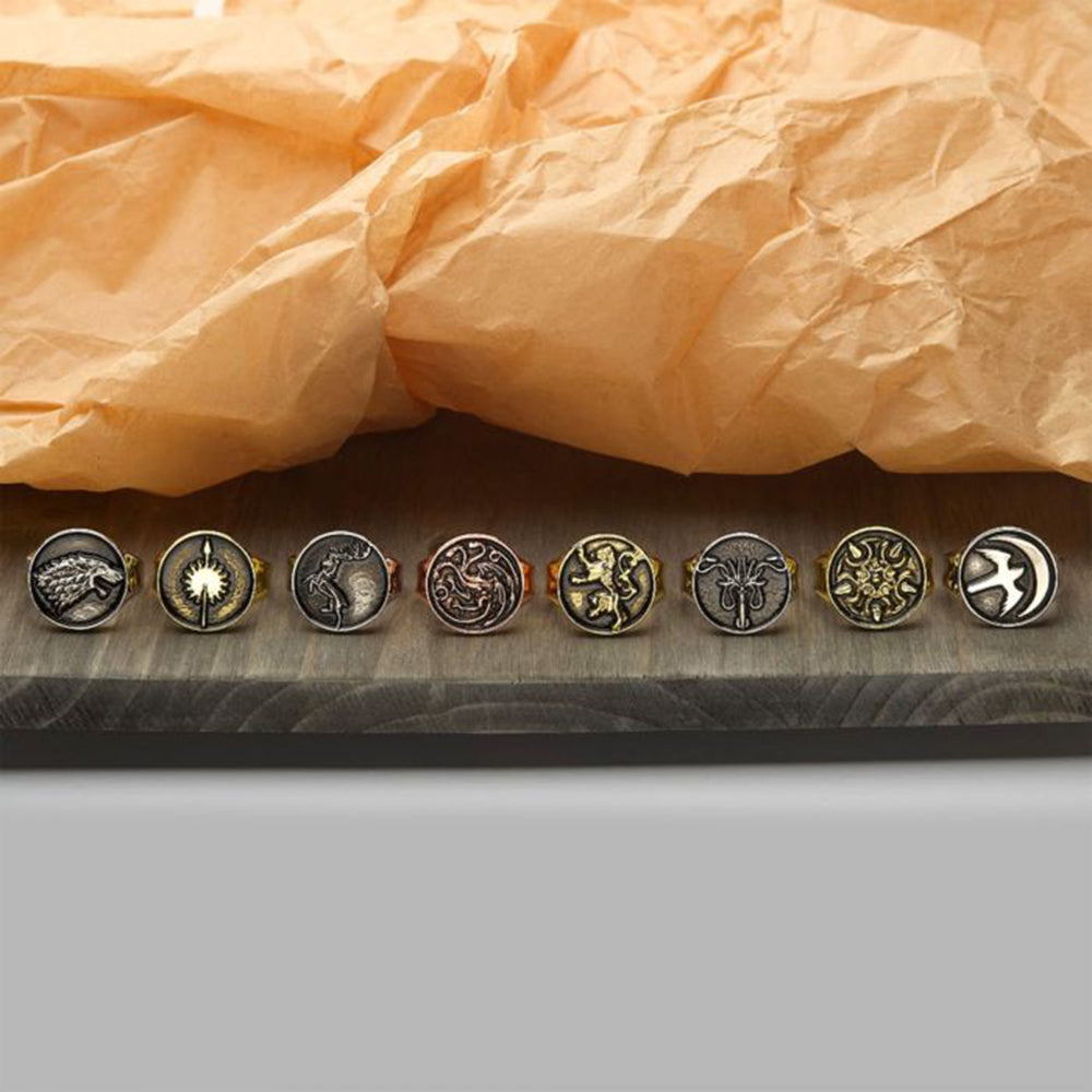 Game of Thrones House Sigil Adjustable Ring Set