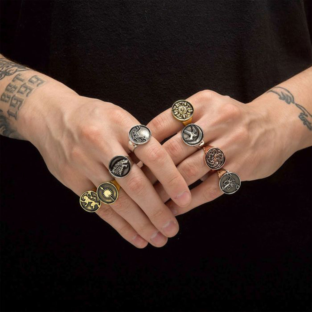 Game of Thrones House Sigil Adjustable Ring Set