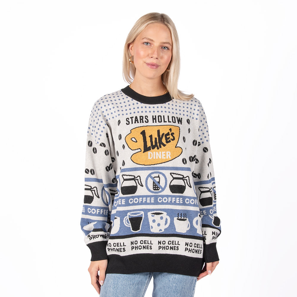 Gilmore Girls 2024 Luke's Diner Knit Holiday Sweater