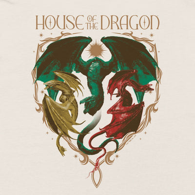 House of the Dragon Syrax, Caraxes & Vhagar Oversized Faded T-shirt
